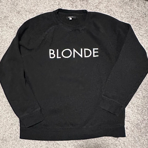 Brunette the Label “Blonde” sweatshirt Black sz XL/XXL - Picture 1 of 2
